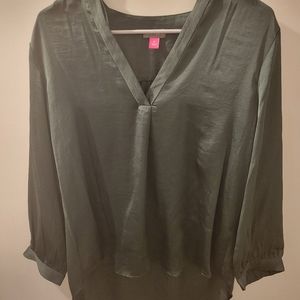 Green Medium Vince Camuto Silky Blouse